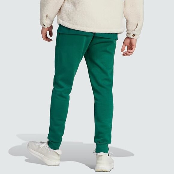 NWT adidas Men's Essentials Fleece Regular Tapered Pants, collegiate green - Picture 2 of 9